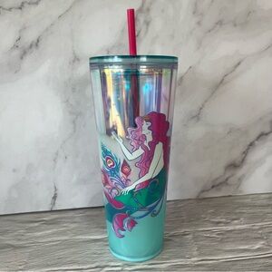 New Starbucks Mermaid Siren Peacock 24oz Tumbler With Reusable Straw 2020